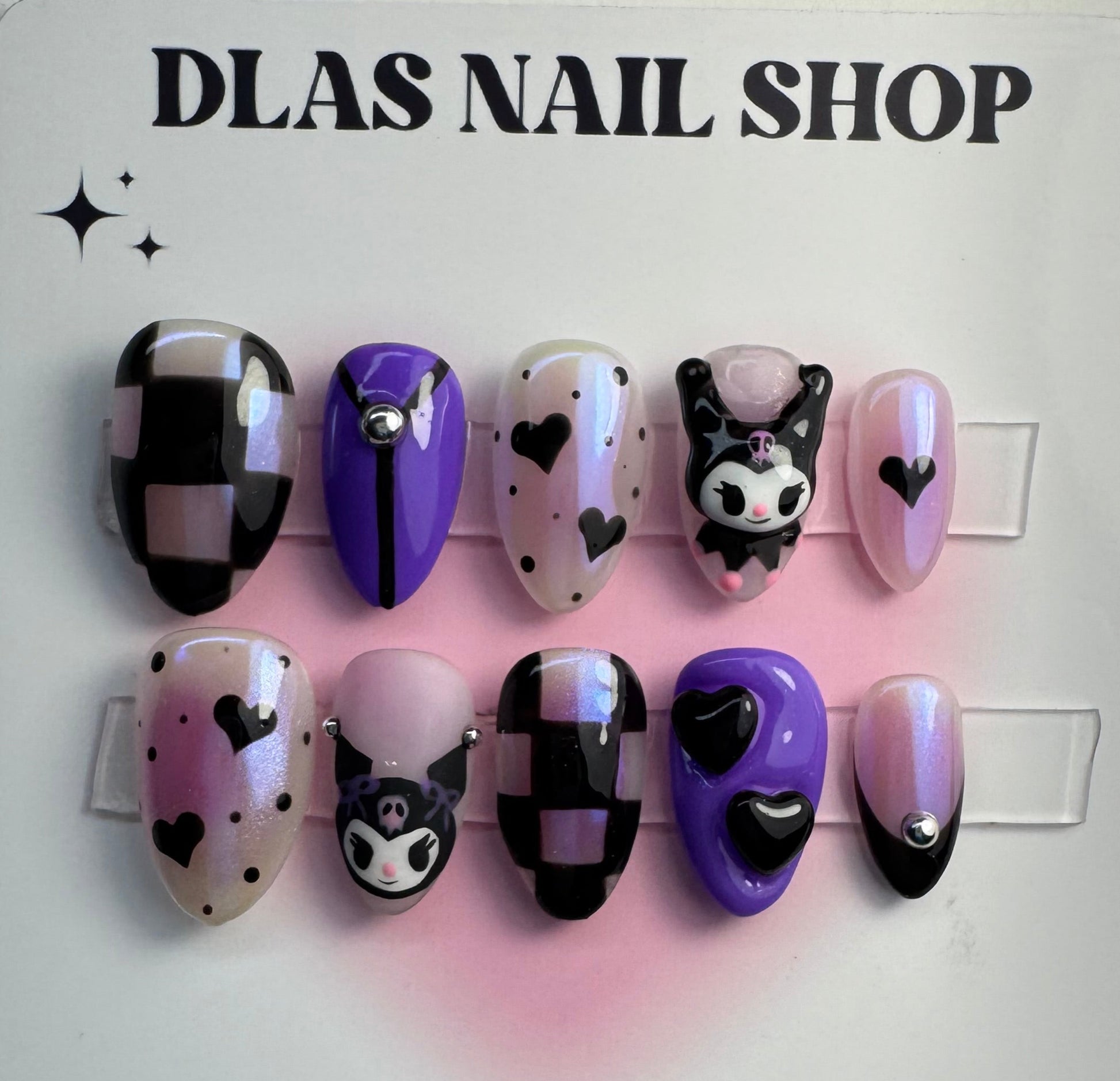 Kuromi Vibes Nails
